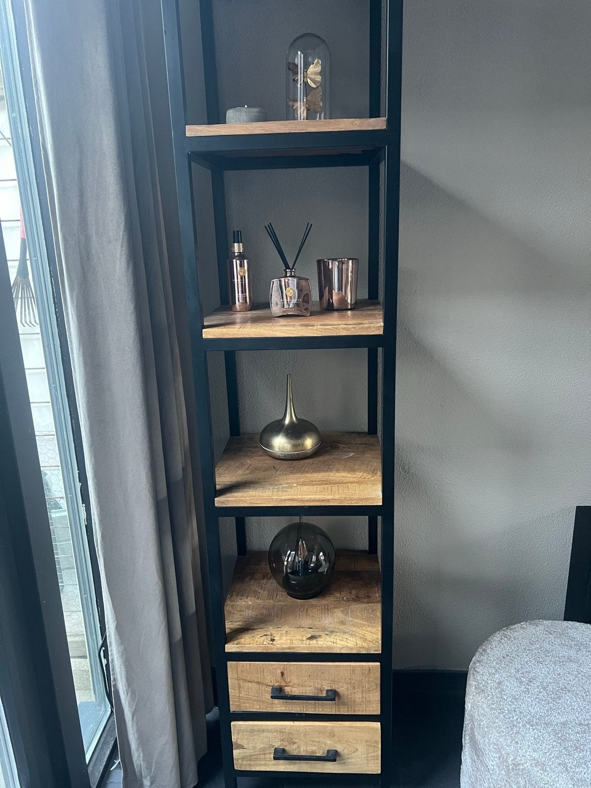 Industriële vakkenkast, Huis en Inrichting, Ophalen, Minder dan 50 cm, 200 cm of meer, Zo goed als nieuw