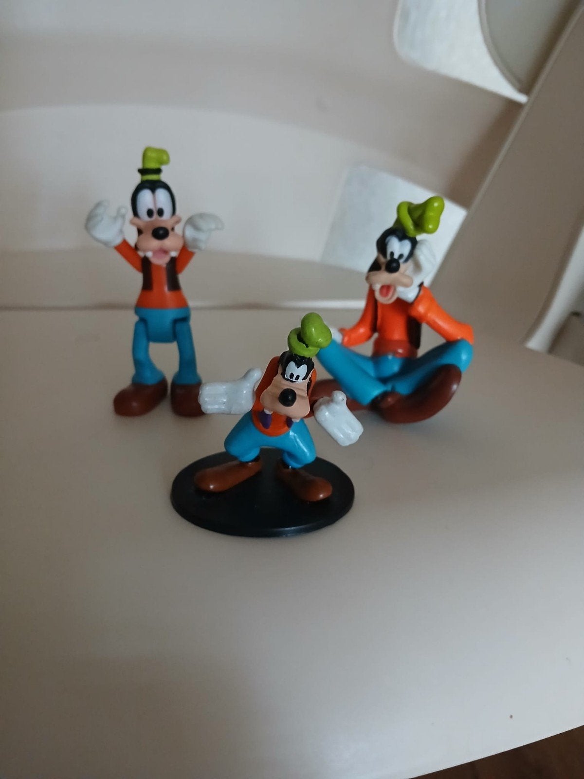Disney Goofy figuren 3 stuks, Ophalen of Verzenden, Goofy of Pluto, Gebruikt, Beeldje of Figuurtje