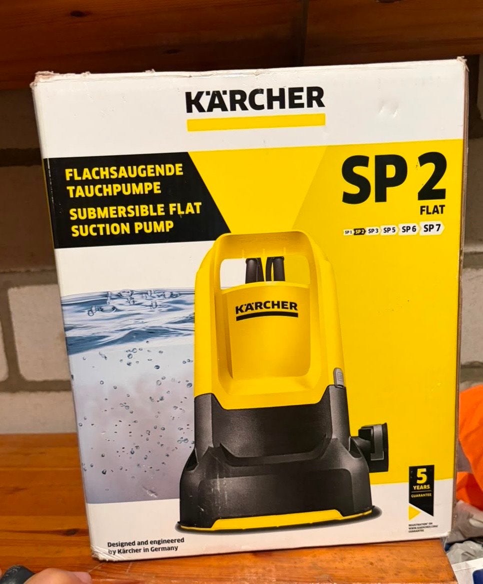 Kärcher SP 2 Flat Dompelpomp - Nieuw in doos, Ophalen, Nieuw, Elektrisch, Dompelpomp