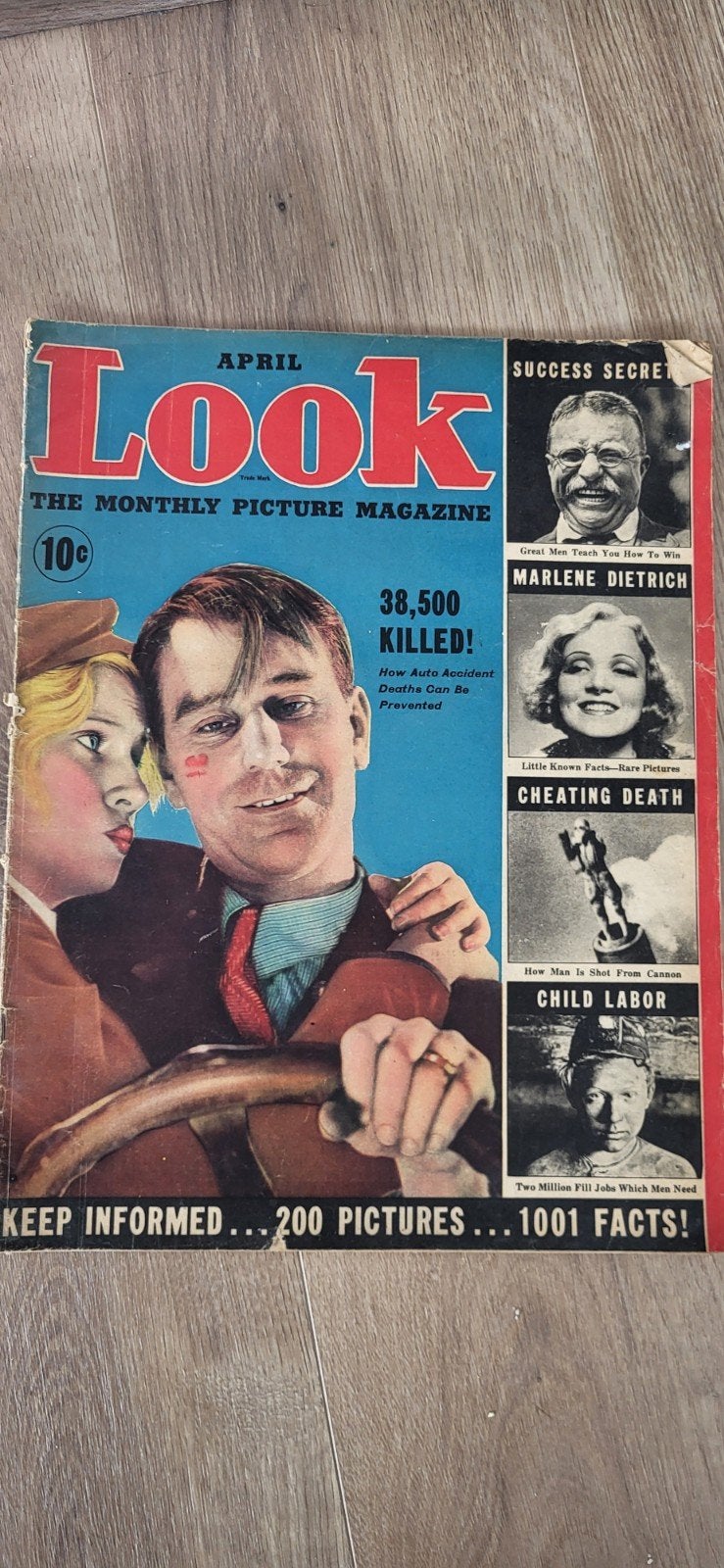 Vintage Look Magazine April 1937 - Zeldzaam exemplaar, Verzamelen, Ophalen of Verzenden, 1920 tot 1940, Buitenland, Tijdschrift