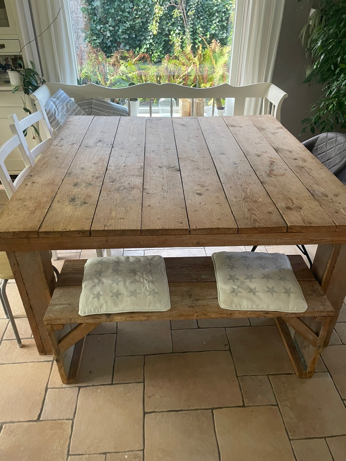 Tafel 160x160 cm, Huis en Inrichting, Ophalen, Gebruikt, 150 tot 200 cm, Vierkant
