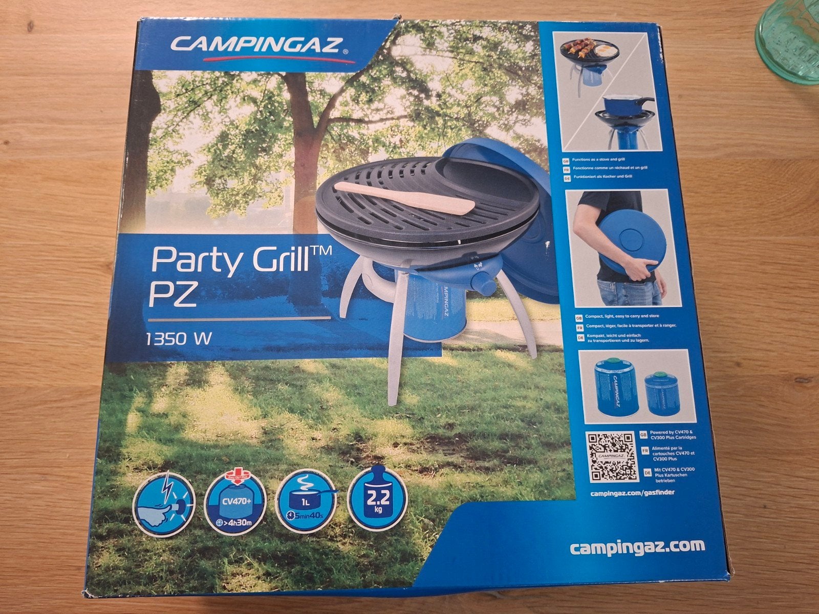 Campingaz Party Grill PZ - Nieuw in verpakking, 1350W, Ophalen of Verzenden, Nieuw