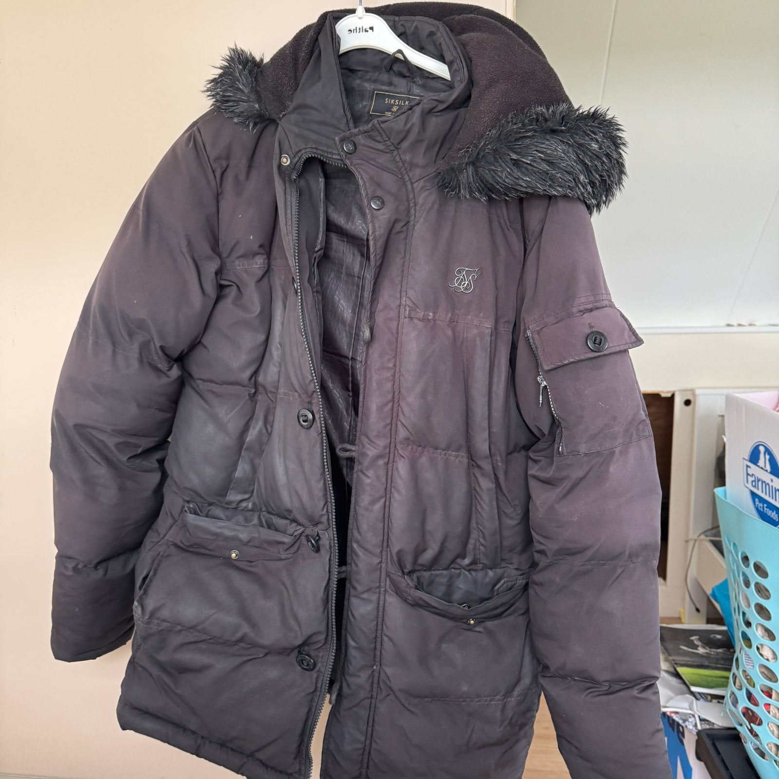 SikSilk winterjas met capuchon - Maat M, Ophalen, Gedragen, Maat 48/50 (M), Zwart