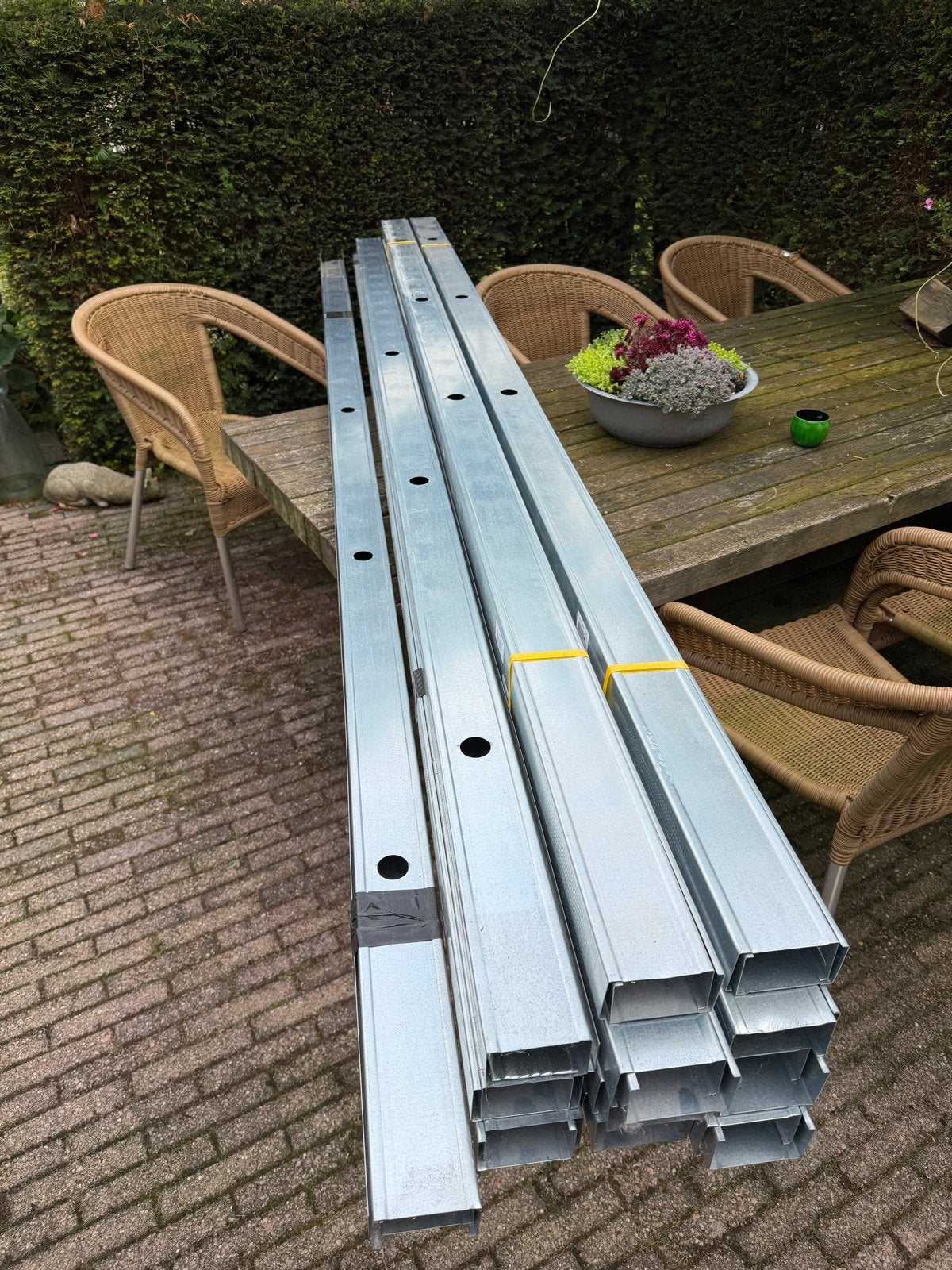 Metal stud c75-profielen 2600 lang 22x +1x3000, Doe-het-zelf en Verbouw, Metalen, Ophalen, Zo goed als nieuw