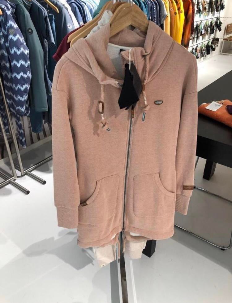 Ragwear vegan lang sweater vest KAMY met capuchon nude roze, Ragwear, Nieuw, Ophalen of Verzenden, Roze
