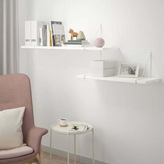 witte IKEA wandplanken, Ophalen, Gebruikt