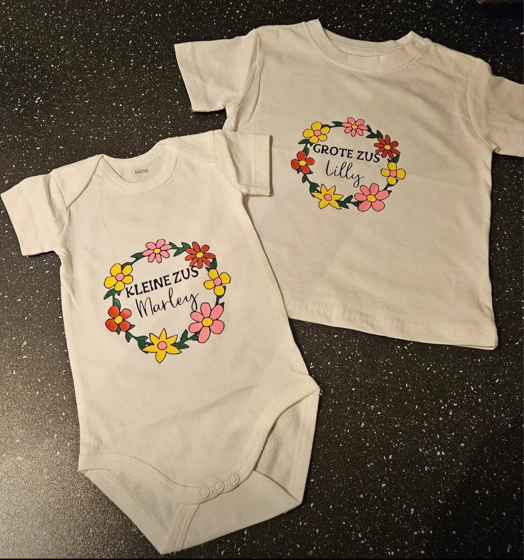 Romper gepersonaliseerd cadeau baby kraam gender reveal, Kinderen en Baby's, Kraamcadeaus en Geboorteborden, Ophalen of Verzenden