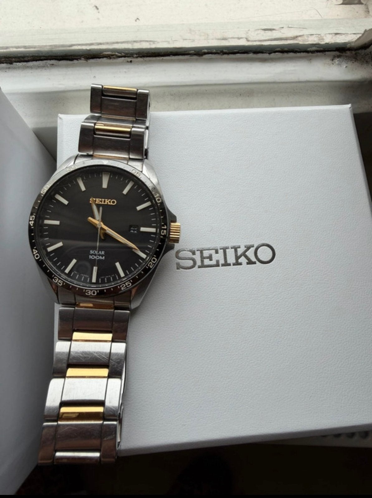 Seiko SNE485P1 horloge heren, Ophalen of Verzenden, Zo goed als nieuw, Staal, Seiko