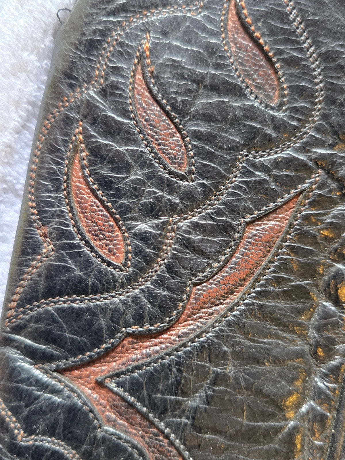 Zwarte cowboylaarzen met bruine details, Hoge laarzen, Zwart, Ophalen of Verzenden, Handgemaakt