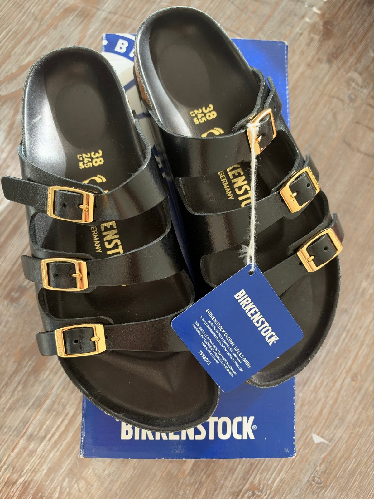 Nieuwe Birkenstock Florida Fresh Amalfi Black sandalen, Ophalen of Verzenden, Nieuw, Zwart, Sandalen of Muiltjes