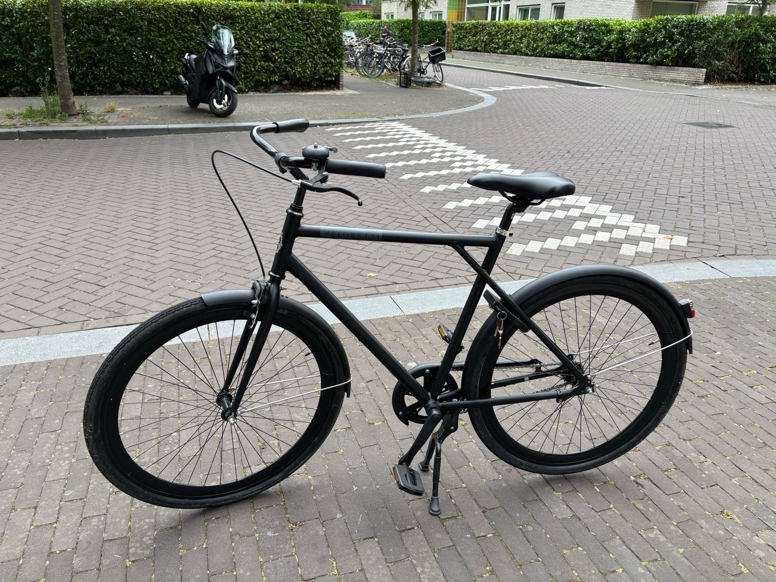 Veloretti Amsterdam Zwart - Stadsfiets, Gebruikt, Velgrem, 53 tot 57 cm, Ophalen