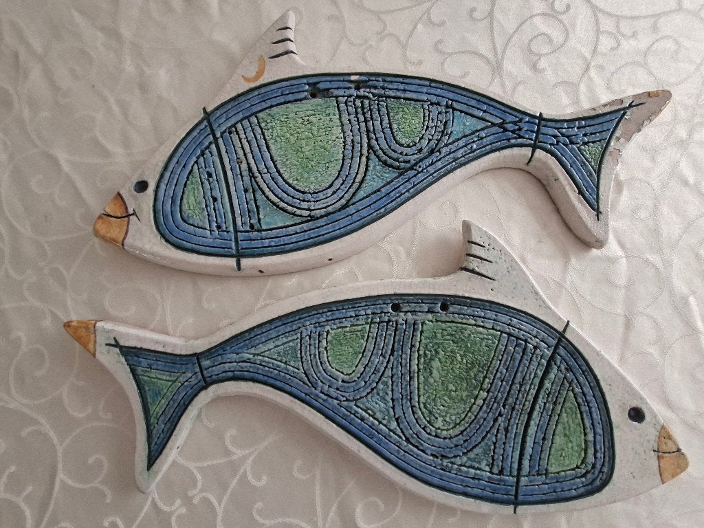 Retro keramische vissen, wanddecoratie, Ophalen of Verzenden, Huis en Inrichting