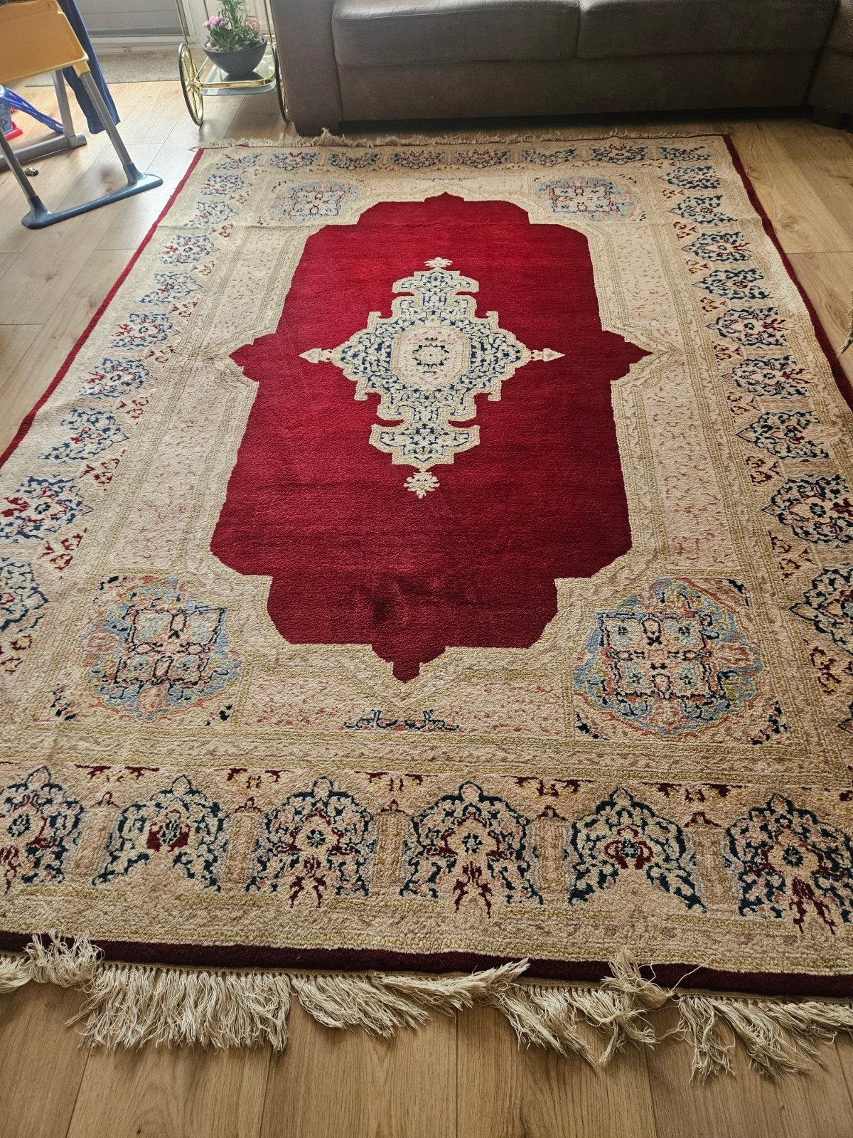 Handgeknoopt Perzisch tapijt 2x3m, Huis en Inrichting, Stoffering | Tapijten en Kleden, Blauw, 200 cm of meer, Ophalen of Verzenden