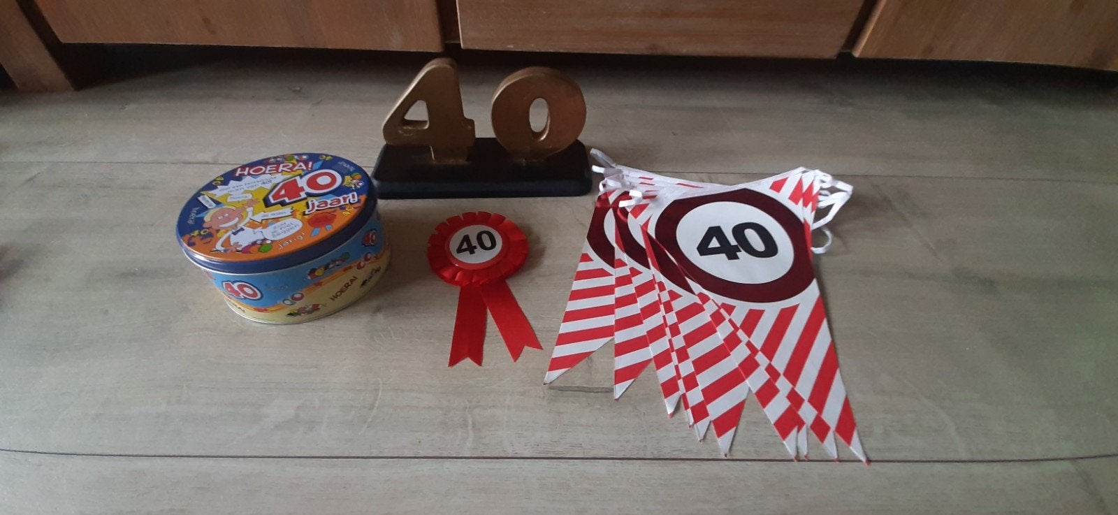 40 jaar Versiering, Ophalen of Verzenden, Zo goed als nieuw, Versiering, Verjaardag