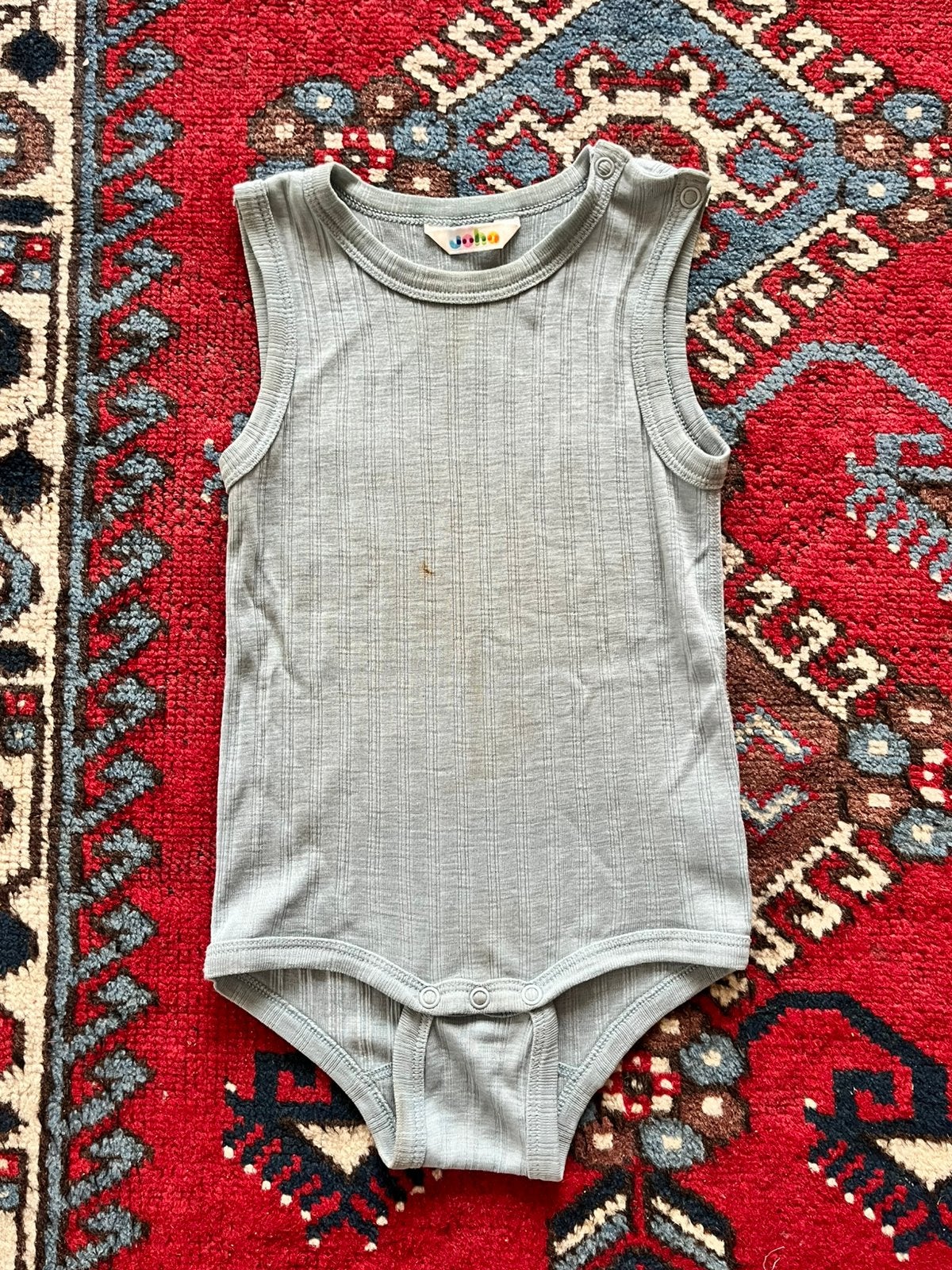 Mouwloze romper wol/zijde Joha lichtblauw 98/104, Kinderen en Baby's, Ophalen of Verzenden, Zo goed als nieuw, Jongen of Meisje