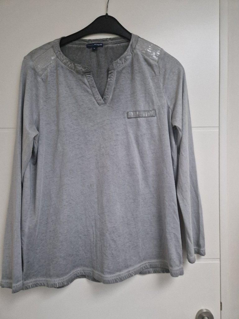 Charles Vögele grijze blouse/shirt , maat M, Kleding | Dames, Maat 38/40 (M), Charles Vogele, Ophalen of Verzenden, Zo goed als nieuw