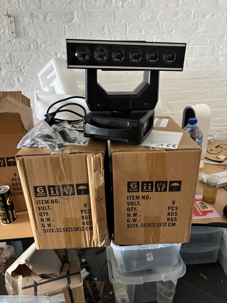3 Nieuwe Movingheads - led Beam Lights Feesten en Evenement, Ophalen of Verzenden, Nieuw, Licht, Kleur
