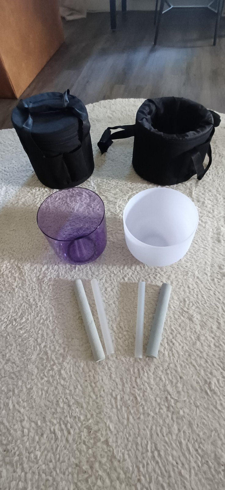 Complete set Crystal Singing Bowls 432 Hz | B & F |, Ophalen of Verzenden, Zo goed als nieuw