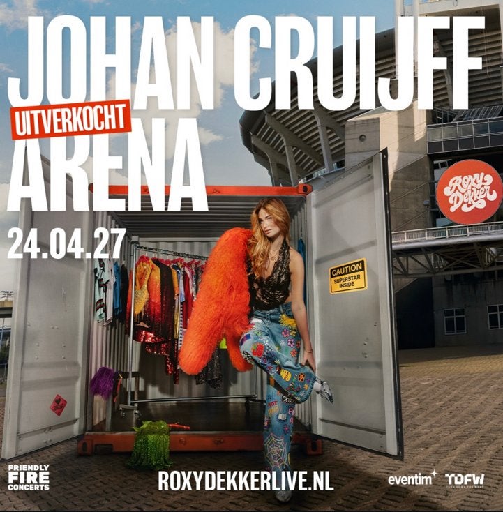 Roxy Dekker 24 april 2027 Johan cruiff arena 3x zitplekken, Drie personen of meer