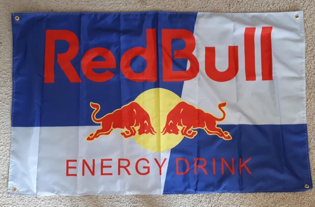 Red Bull 90x150 cm Reclame Vlag, Ophalen of Verzenden, Nieuw, Reclamebord