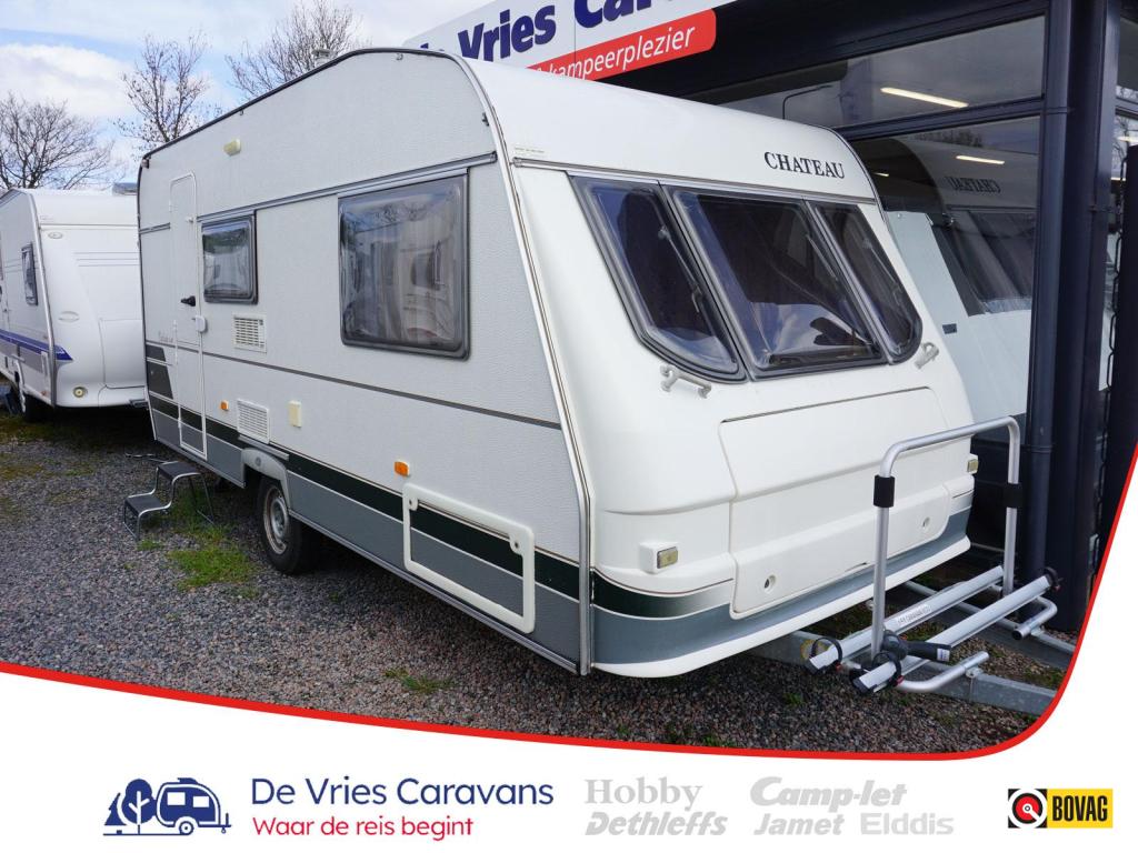 Chateau Calista 440 TZF Voortent met uitbouw, Caravans en Kamperen, Caravans, Chateau, Schokbreker, Bedrijf, Treinzit
