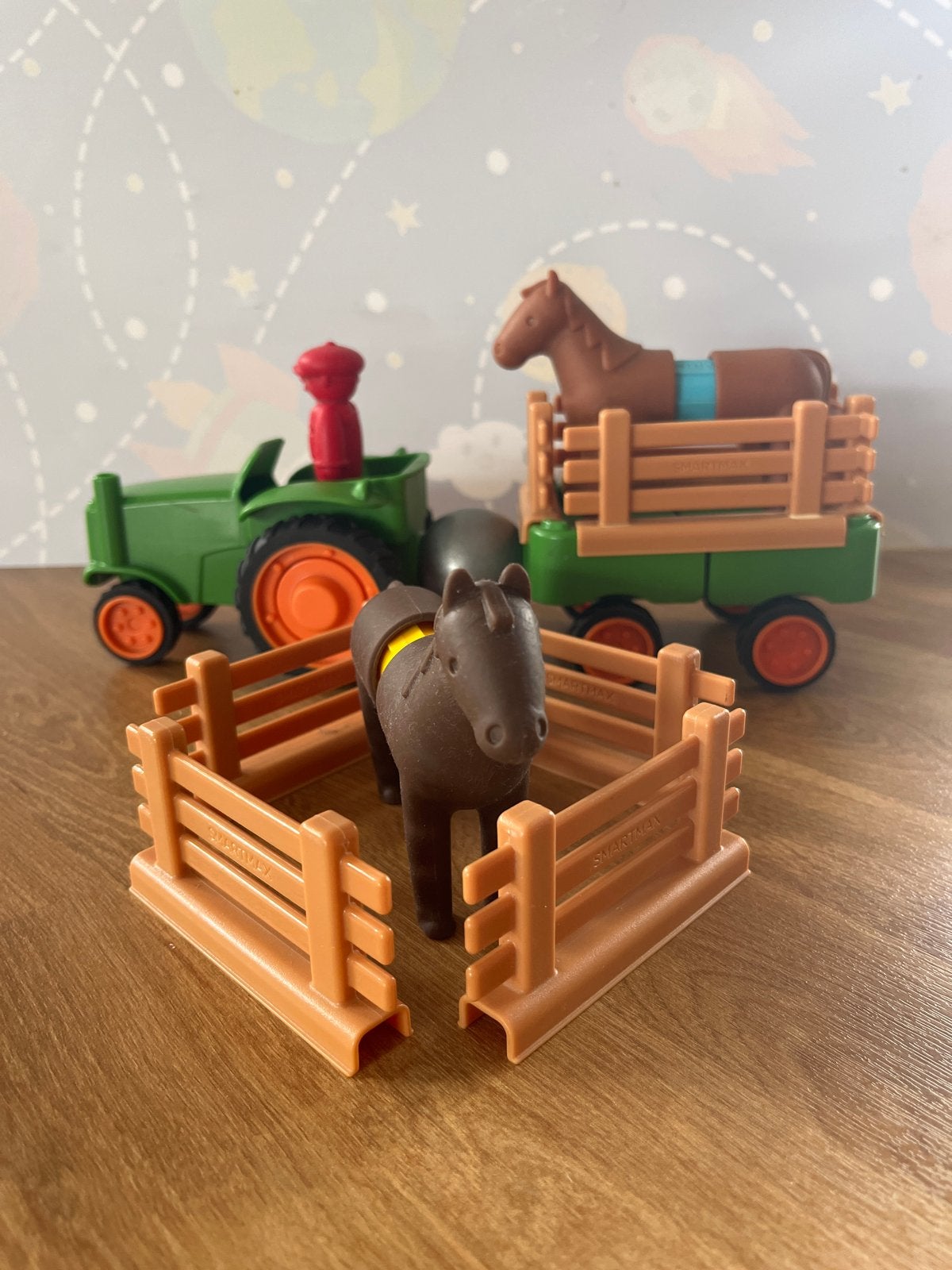 Smartmax Magnetische Tractor met Paarden en Omheining, Ophalen of Verzenden, Gebruikt, Jongen of Meisje