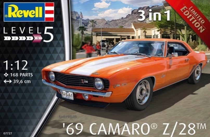 Bouwdoos 1969 Chevy Camaro Z28 1/12 Revell 3n1, Auto, Revell, Groter dan 1:32, Nieuw