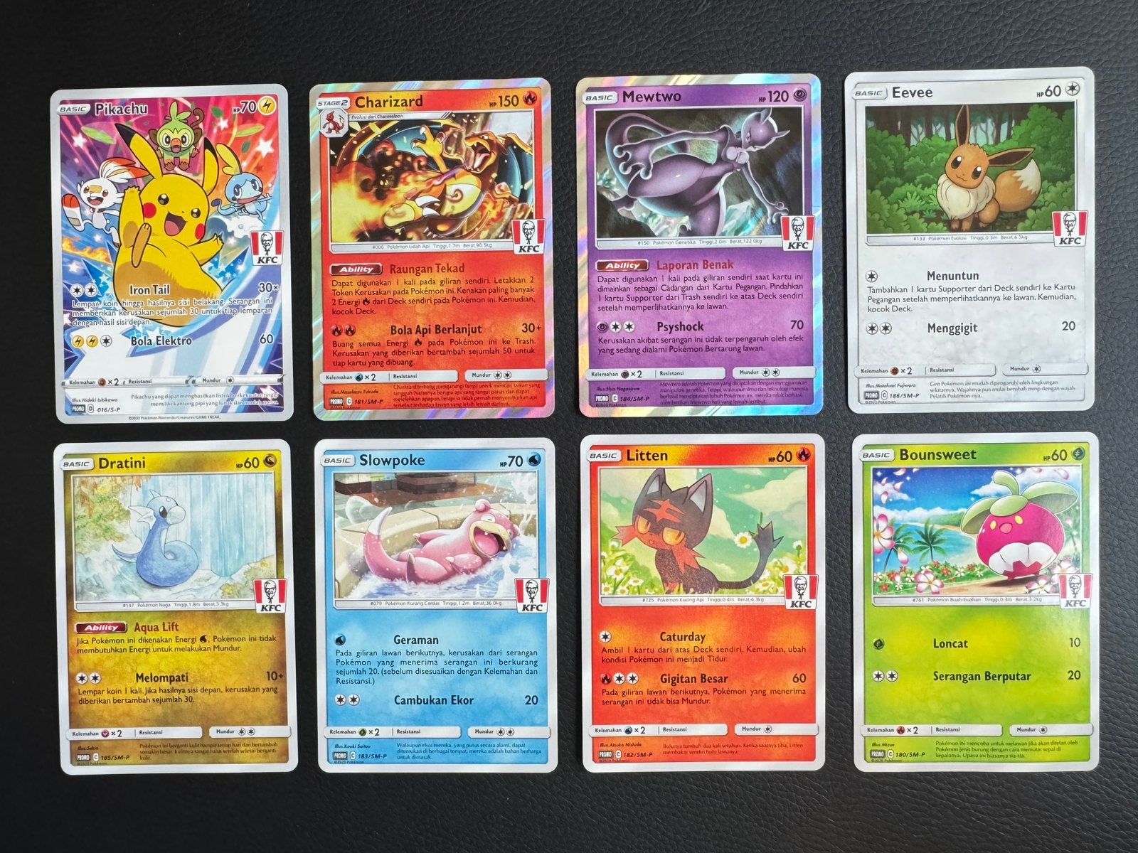 Pokemon KFC set (2021) Indonesia, 8 cards - Set - NM, Hobby en Vrije tijd, Ophalen of Verzenden, Zo goed als nieuw, Meerdere kaarten