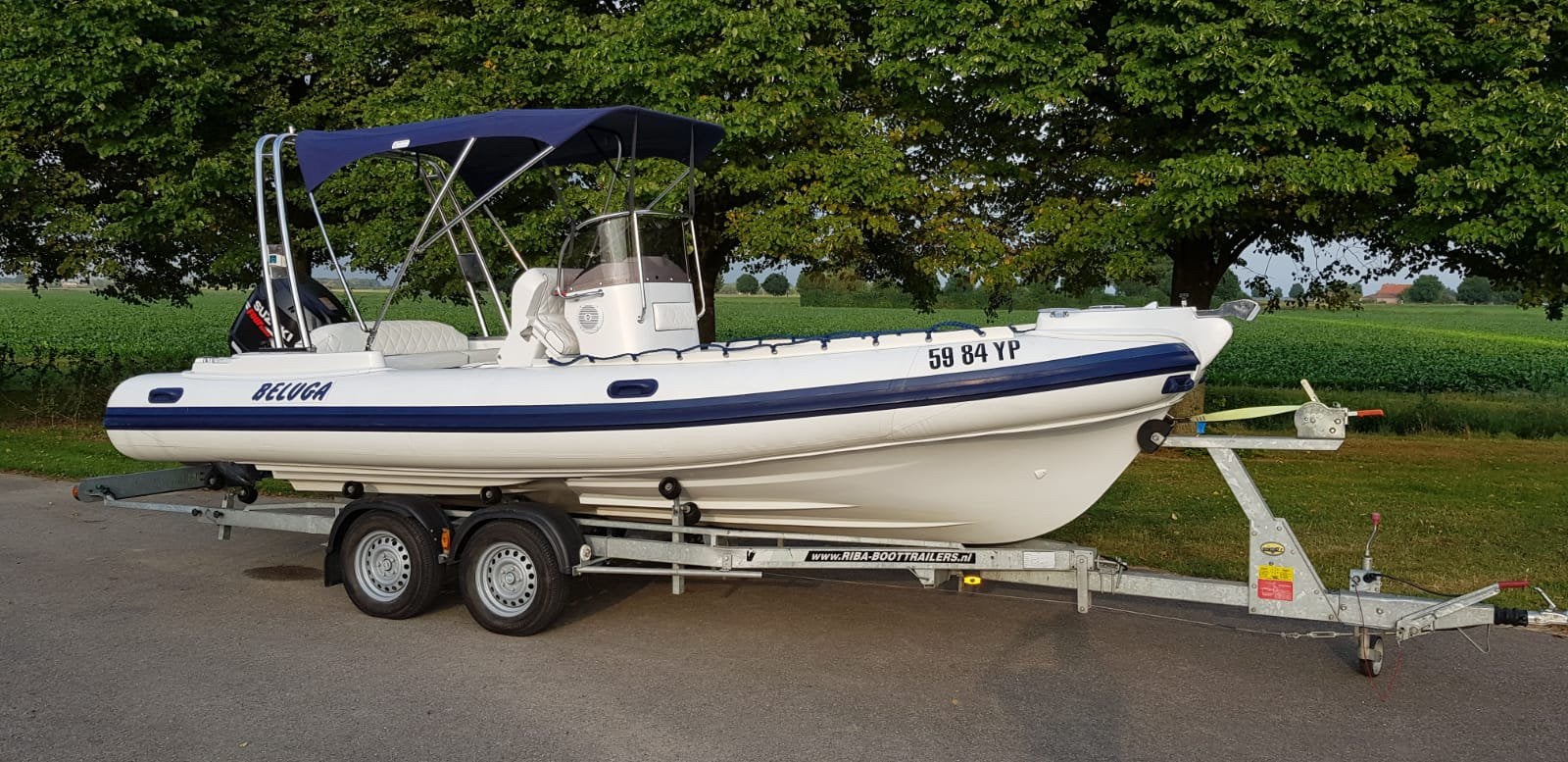 Lomac Beluga Rib 640 met 150 PK Suzuki, Ophalen, 0 cm, 150 pk, Afdekzeil