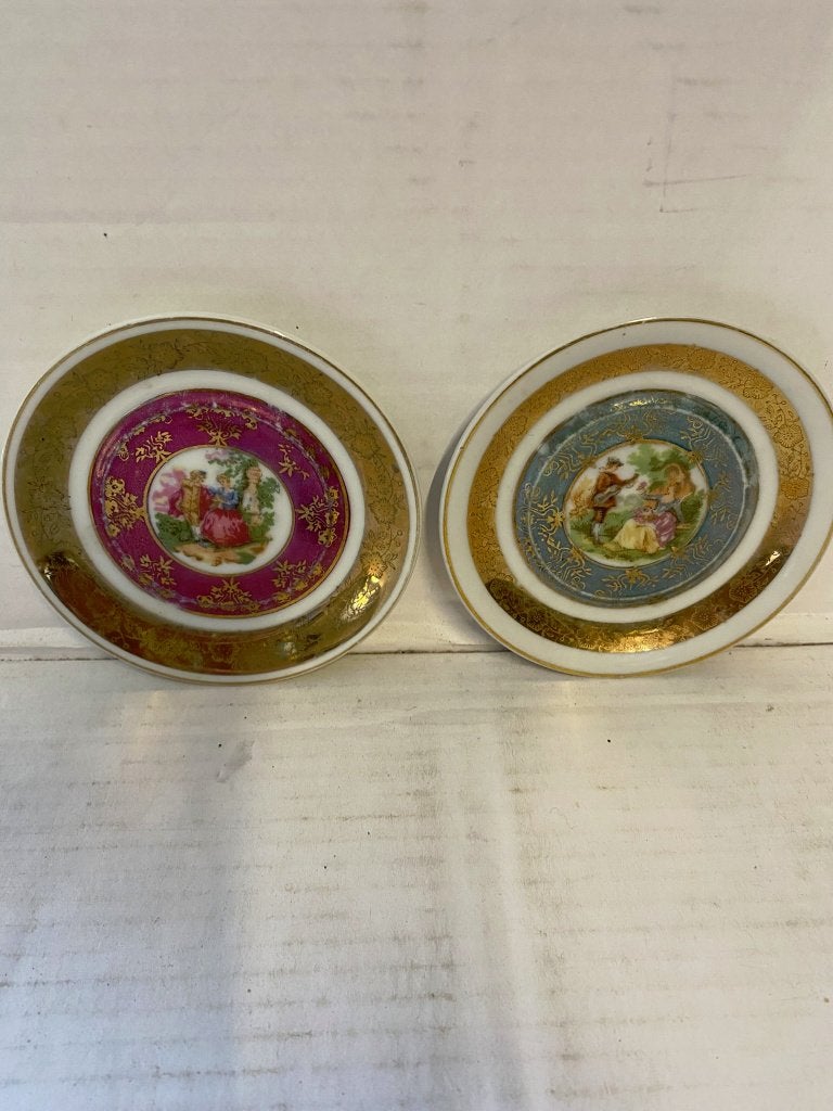 2 Kleine Schoteltjes zonder merkje (Limoges?), Antiek en Kunst, Ophalen of Verzenden