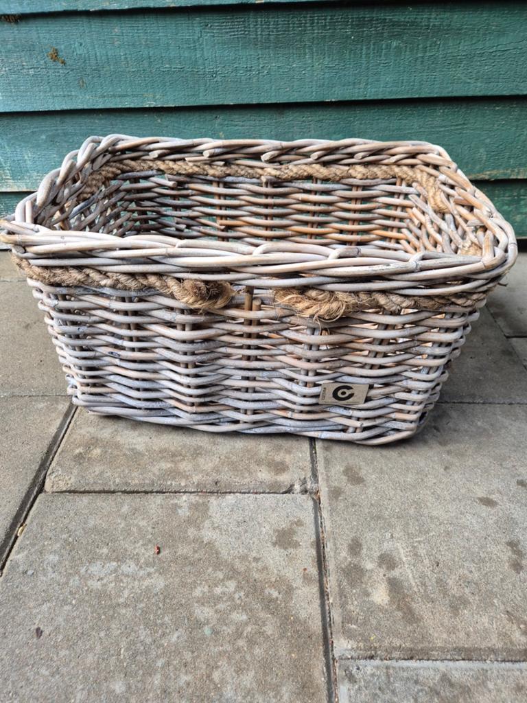 Originele Cortina rieten-rotan fietsmand 50x35x25 cm, Fietsen en Brommers, Fietsaccessoires | Fietsmanden, Ophalen, Gebruikt, Fietsmand