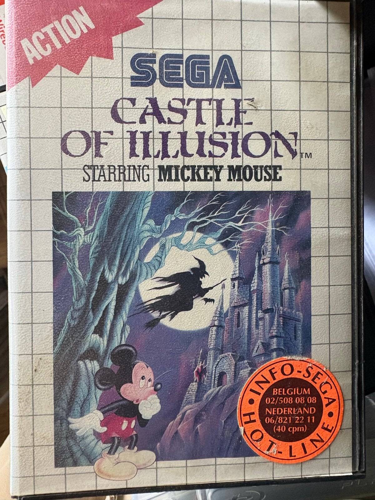 Sega Master System: Castle of Illusion Starring Mickey Mouse, Master System, Ophalen of Verzenden, Zonder controller, Gebruikt