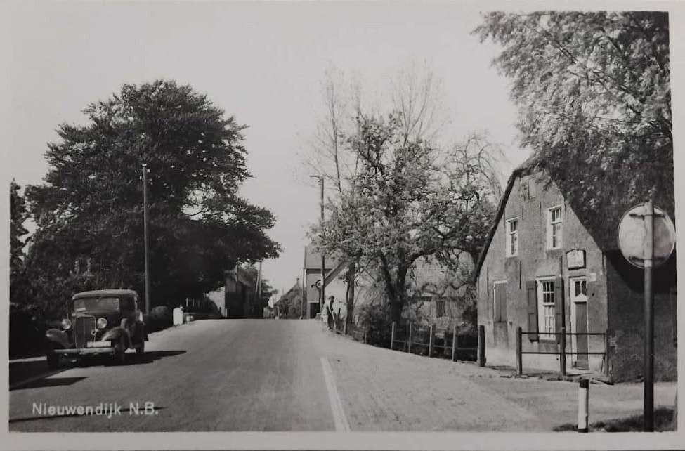 Fotokaart Nieuwendijk (Noord-Brabant) – 1938, Ophalen of Verzenden, 1920 tot 1940, Ongelopen, Noord-Brabant