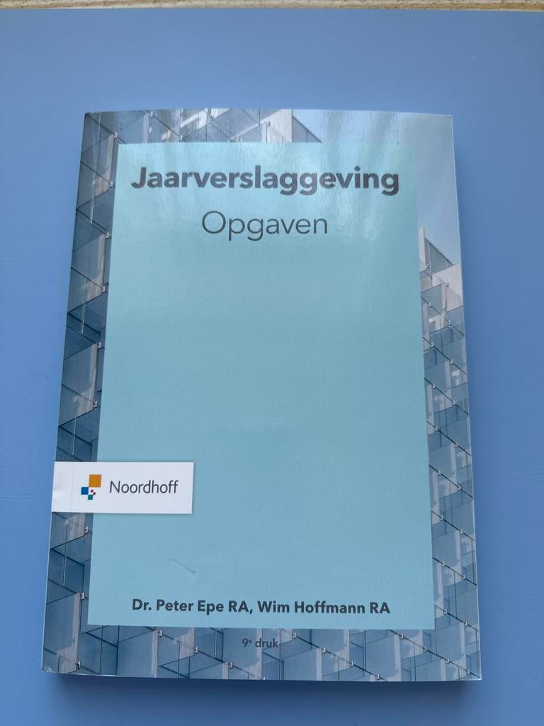 Jaarverslaggeving Opgaven - 9e druk, Ophalen of Verzenden, Gamma, Zo goed als nieuw, HBO