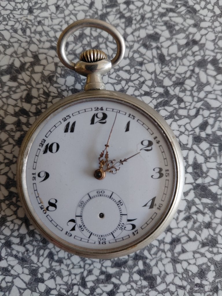 Fraai goed lopend zakhorloge uit circa 1930, Overige merken, Zakhorloge, Staal, Verzenden