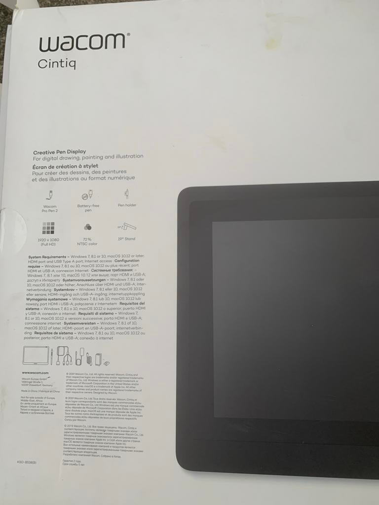 Wacom Cintiq tekentablet, Computers en Software, Tekentablets, Ophalen, Gebruikt, Bedraad