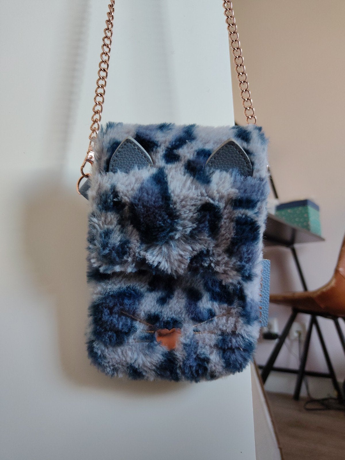 Furry handtasje van Topmodel, Ophalen of Verzenden, Gebruikt, Blauw, Overige merken