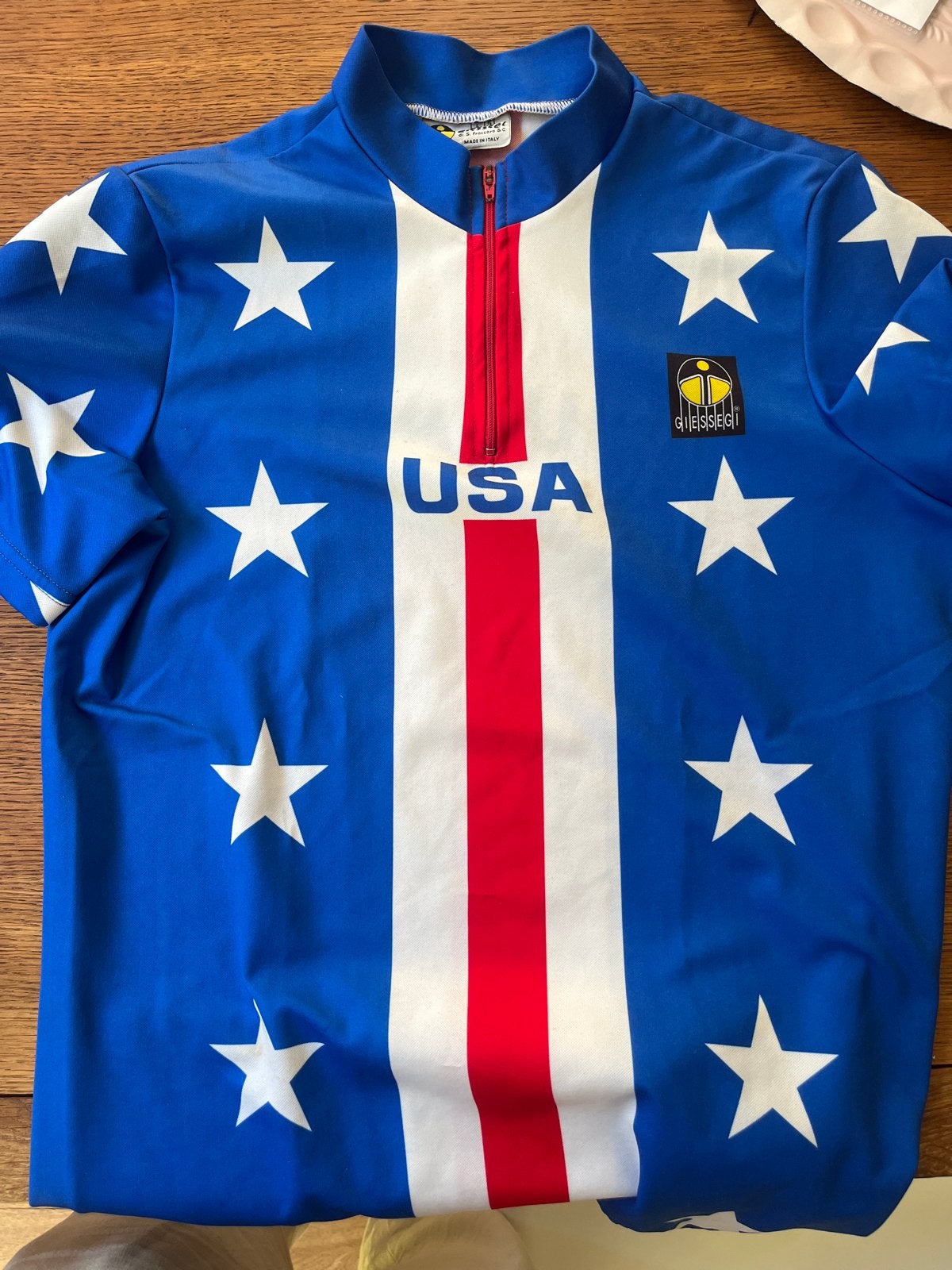 Vintage Giessigi USA Fietsshirt - Maat L, Fietsen en Brommers, Fietsaccessoires | Fietskleding, Gebruikt, Heren, Ophalen of Verzenden