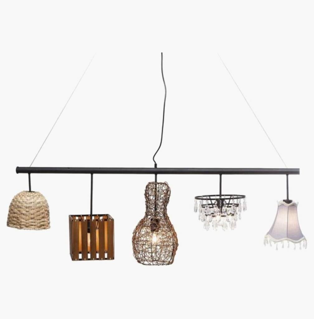 Kare Design Art House Hanglamp - 150cm breed, Huis en Inrichting, Lampen | Hanglampen, Ophalen, Gebruikt, 50 tot 75 cm, Stof