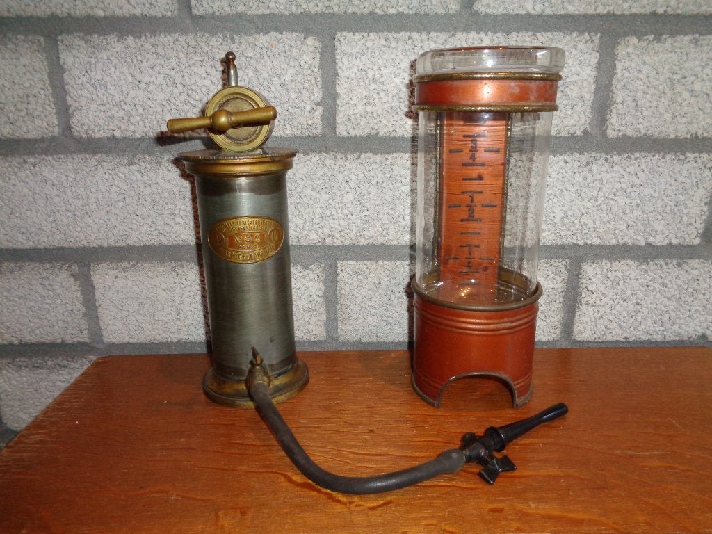 Antieke medische irrigator en infuus, Ophalen of Verzenden