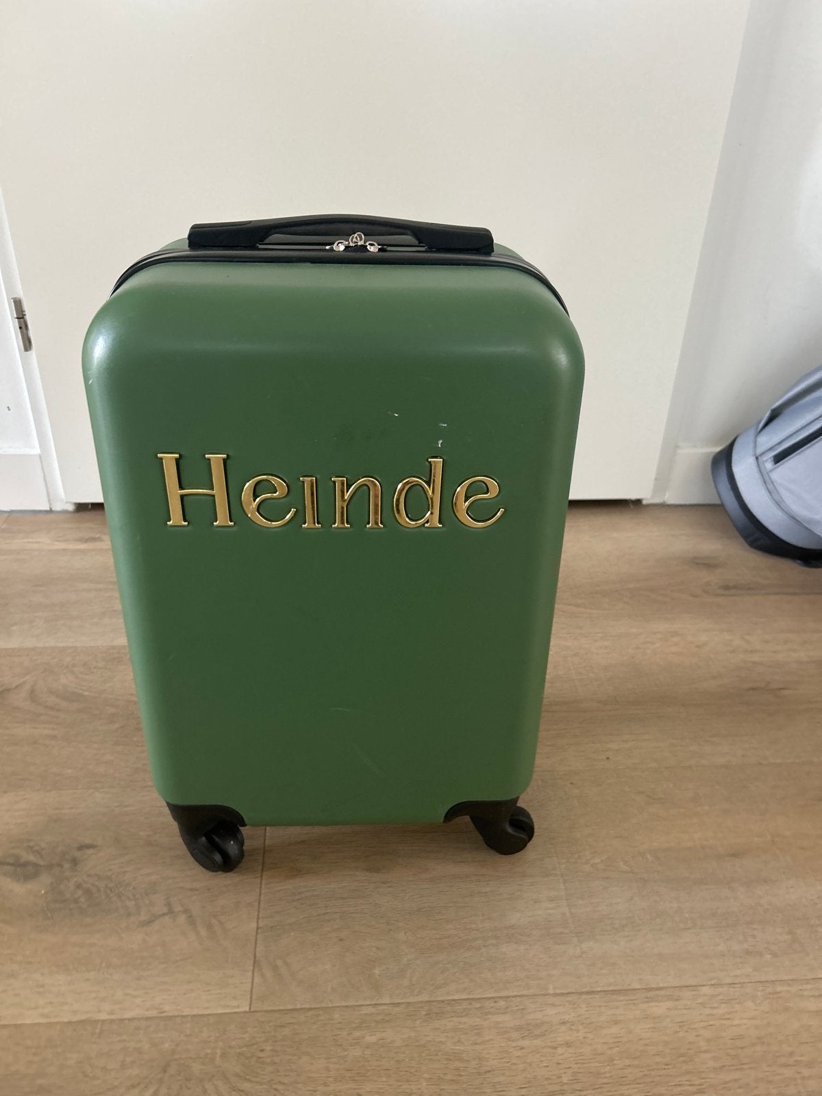 Heinde Handbagage Koffer Groen met Slot en Wieltjes, 50 tot 60 cm, Hard kunststof, Ophalen of Verzenden, 35 tot 45 cm