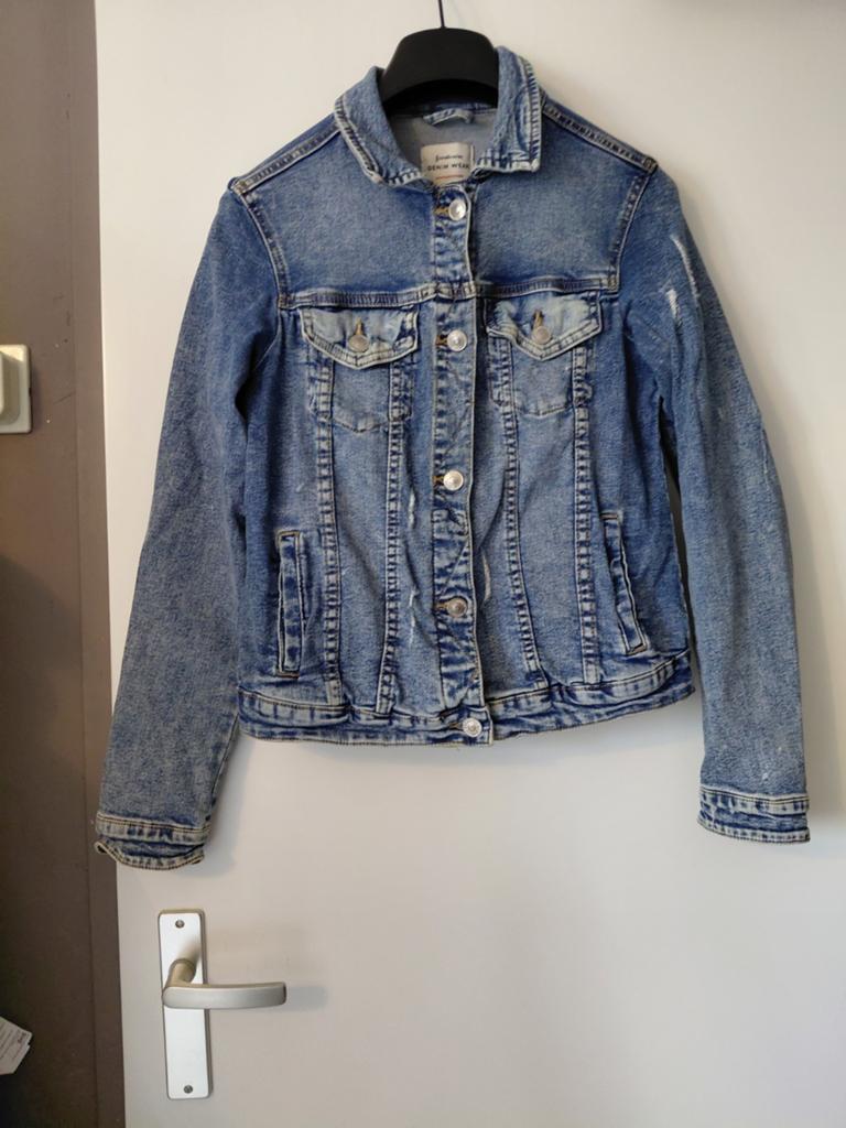 Stradivarius Denim Jasje - Maat XS, Blauw, Ophalen of Verzenden, Maat 34 (XS) of kleiner, Stradivarius