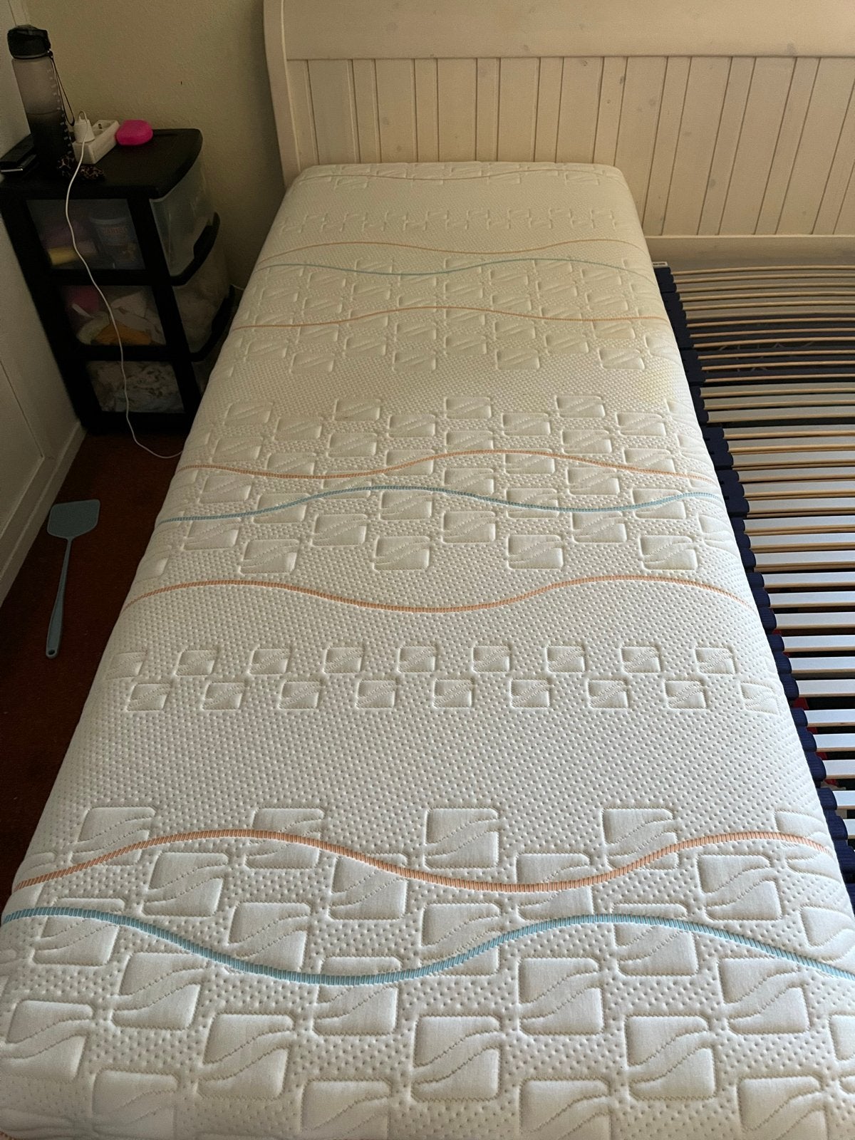 M-line matrassen en elektrische onderstellen 80x200, Ophalen, Gebruikt, Eenpersoons, 80 cm
