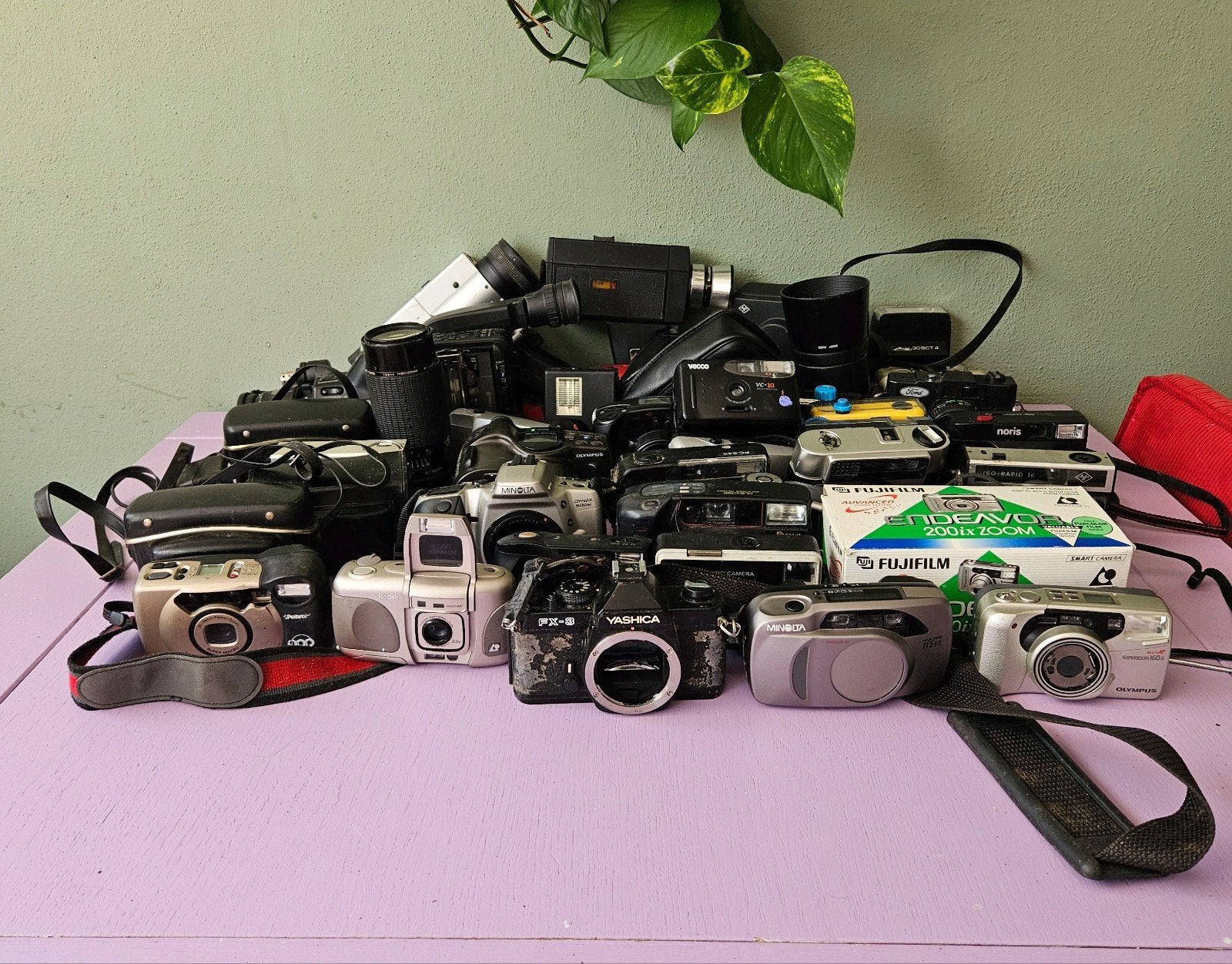 Partij Analoge Cameras Minolta Yashica Fujifilm Polaroid, Verzenden, ., Compact, .