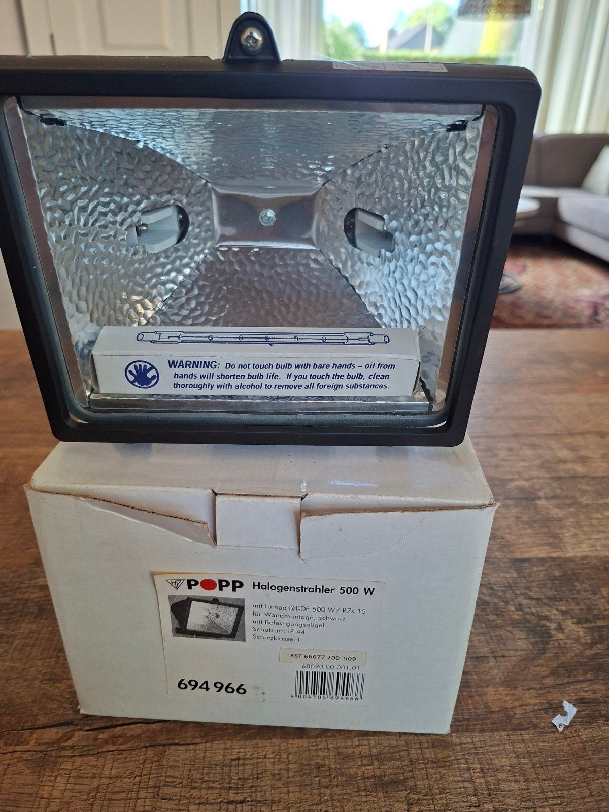 Halogeenstraler 500W buitenverlichting, Ophalen of Verzenden, Netvoeding, Minder dan 50 watt