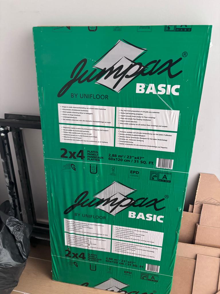 Jumpax Basic ondervloerplaten - 2.88 m², Ophalen, 30 cm of meer, 50 tot 150 cm, Overige typen