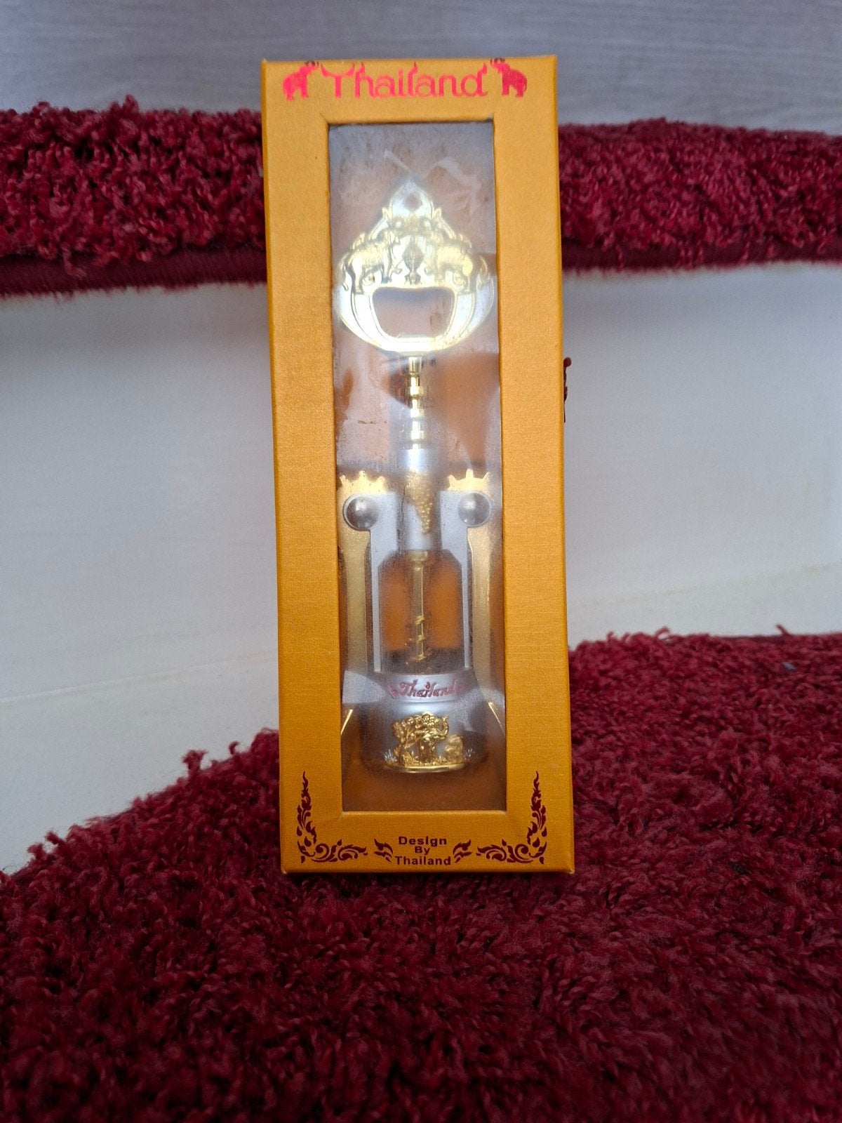 Flesopener en kurkentrekker Thailand olifant design, Ophalen, Nieuw, Oosters, Goud