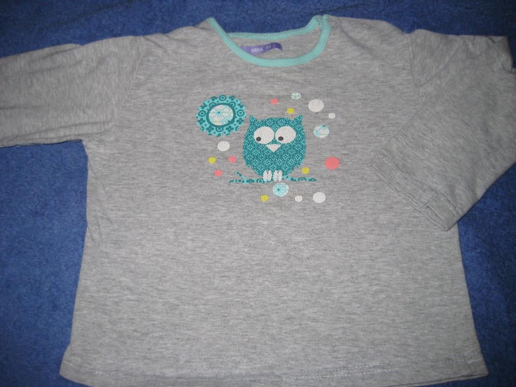 Grijs shirt, 86, HEMA, Ophalen of Verzenden, Zo goed als nieuw, Meisje, Shirtje of Longsleeve