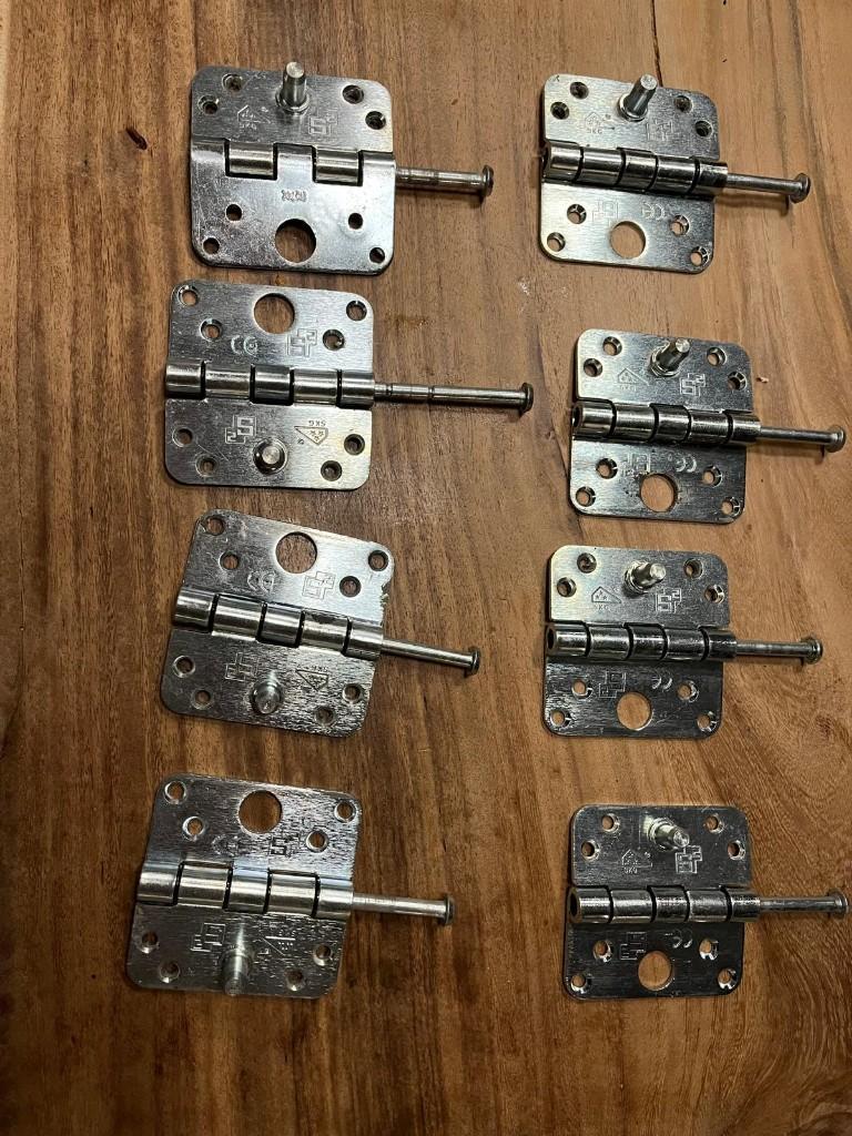 8x Zware Starx Veiligheidsscharnieren SKG* (89x89 mm)**, Ophalen, Zo goed als nieuw, IJzer, Scharnier