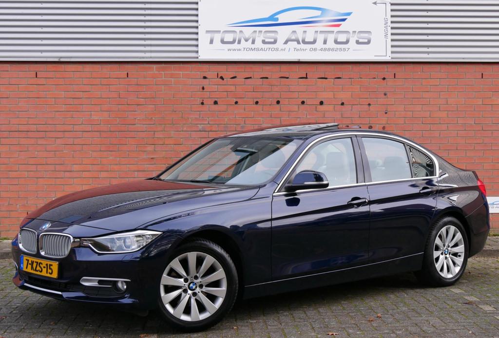 BMW 3-serie 316i Executive schuifdak. clima. cruise. navi, 1360 kg, Gebruikt, 4 cilinders, Blauw